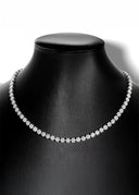 Flower Moissanite tennis necklace 18K