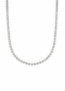 Flower Moissanite tennis necklace 18K