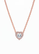 Heart Necklace Rose Gold